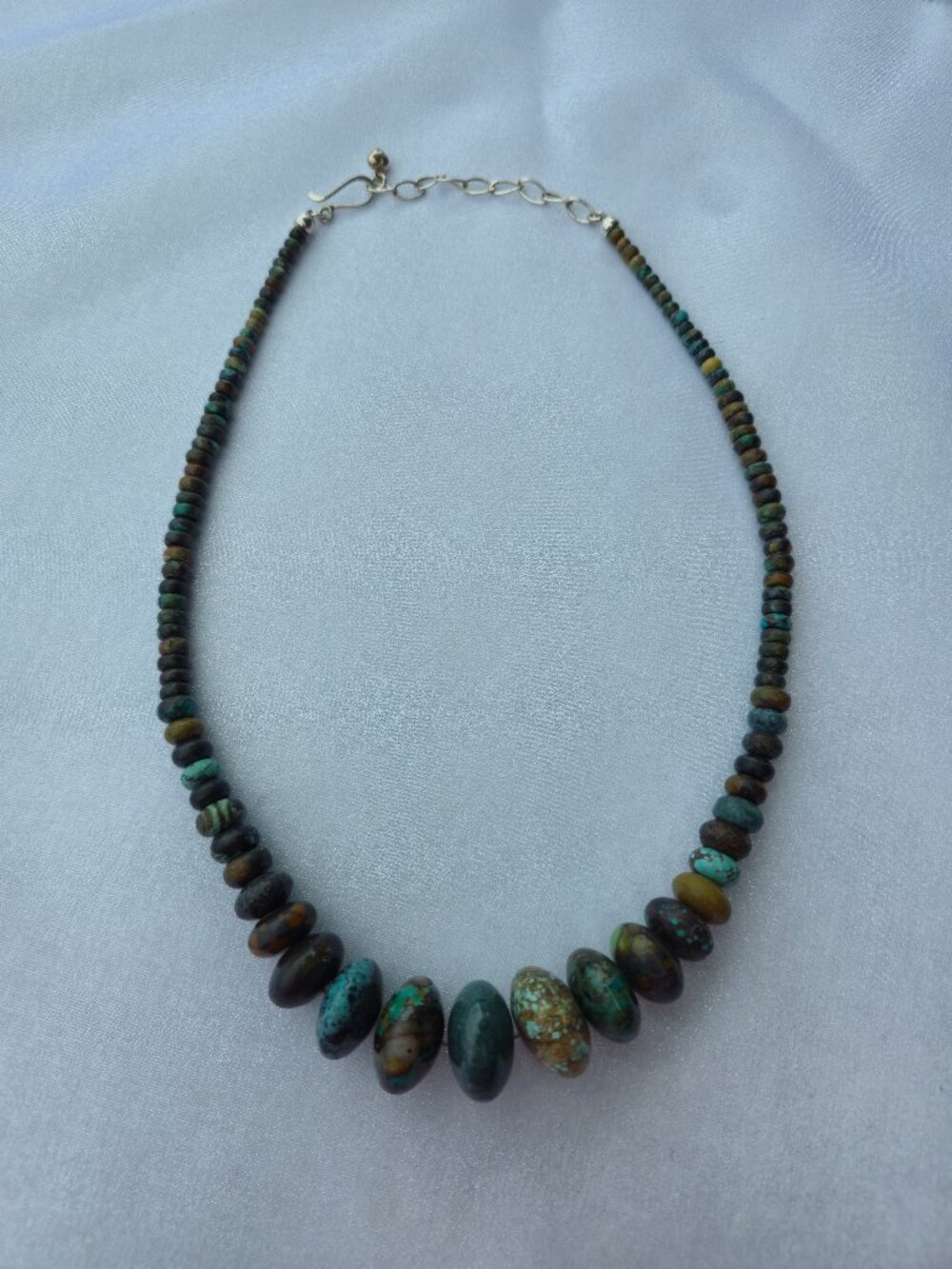 DTR Jay King 925 Vintage Desert Rose Azure Peaks Turquoise Necklace - Picture 6 of 8